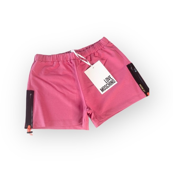 new Love Moschino ☻︎ Logo Zipper Detail Shorts ☻︎ Neon Toggle ☻︎ Fuchsia Pink ☻︎ - Picture 5 of 17